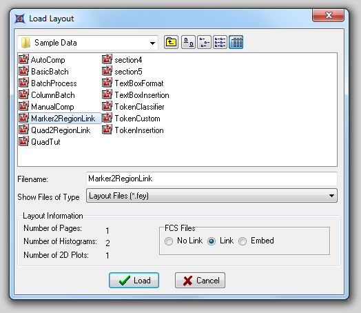 图4.4  Load Layout Dialog (导入版面对话框)